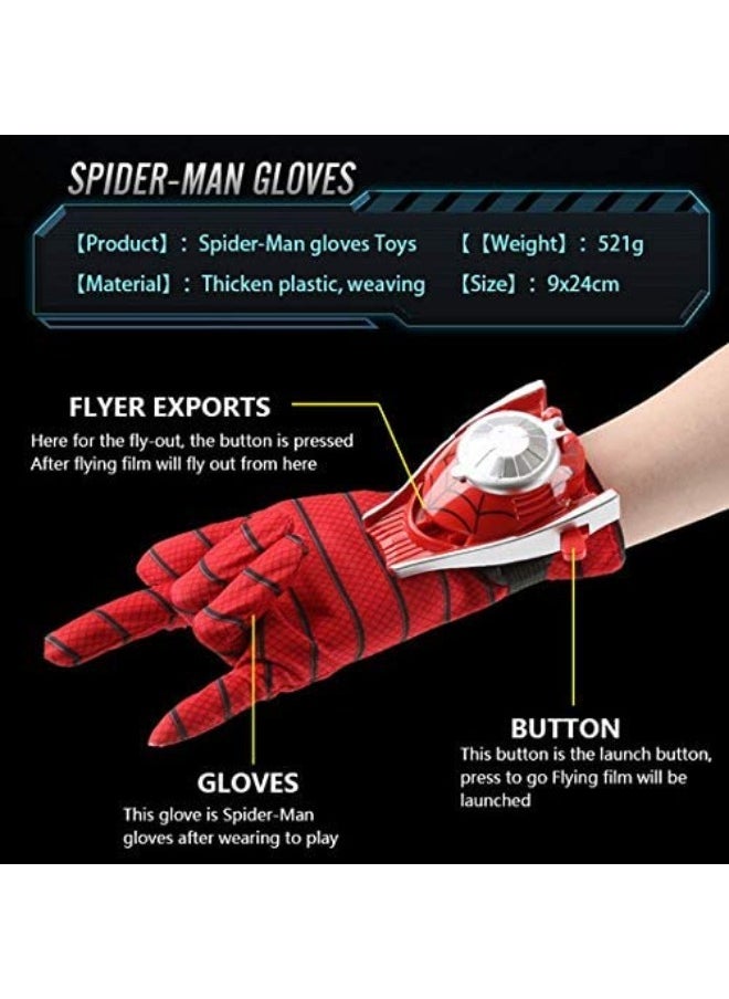 Kids Spiderman Launchers Gloves – Cosplay Toy with Web-Shooting Action for Imaginative Play