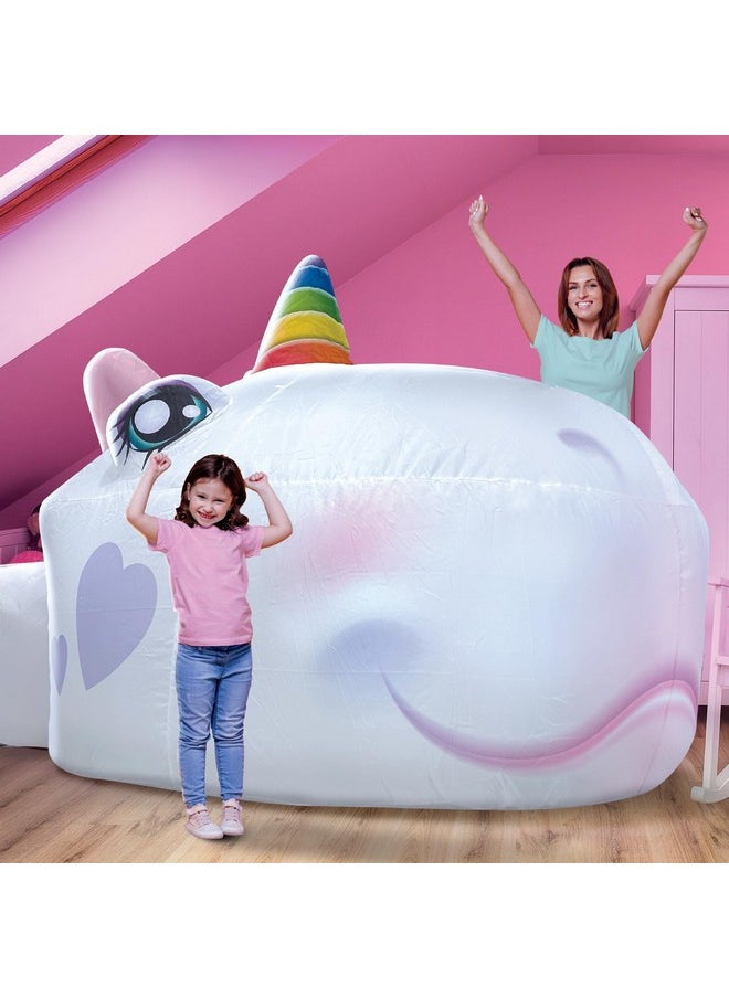 Light-Up Air Tent, Inflatable Blow Up Tent - Unicorn Toys, 30 Seconds Setup - Kids Toys, Age 3 4 5 6 7 8 Years Old - Fort Building - Birthday Gift Idea For Boys And Girls Ages 4-6 (Unicorn)