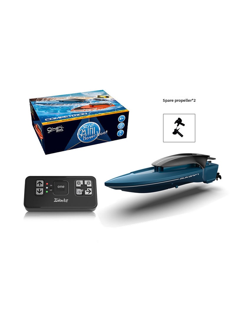 Mini RC High-Speed Boat 2.4G with LED Lights 888 blue 2.4G (e-commerce packaging)