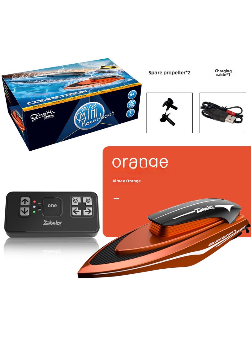 Mini RC High-Speed Boat 2.4G with LED Lights 888-2 Red 2.4G (e-commerce packaging)