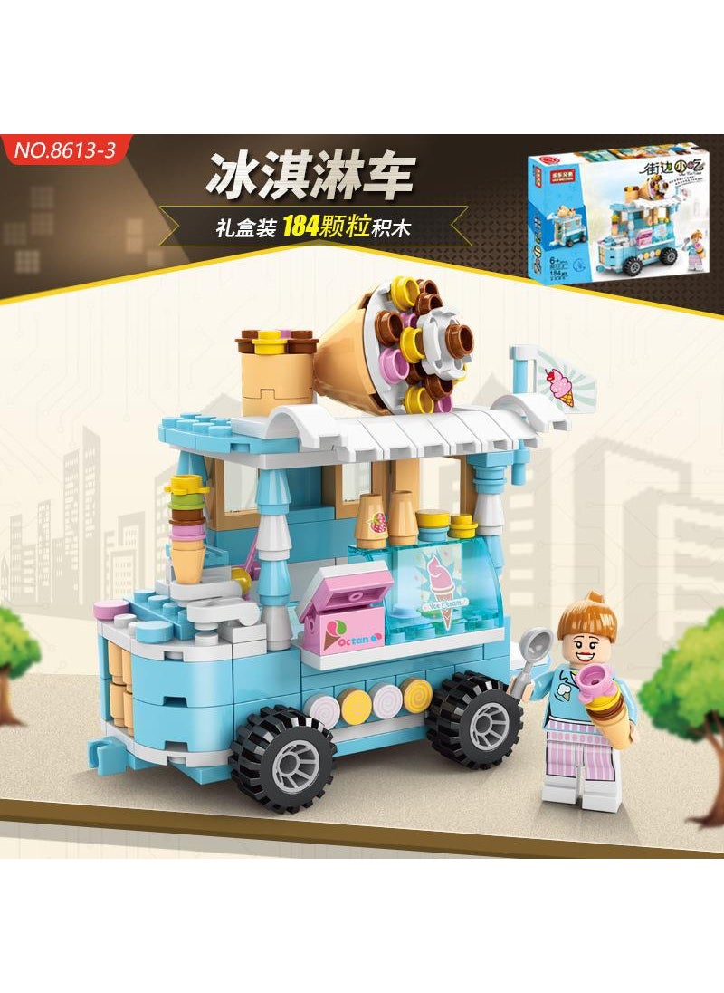 Kids 3-6 Building Blocks Educational Toy Compatible with LEGO (8613-3) Ice Cream Truck -184 Block