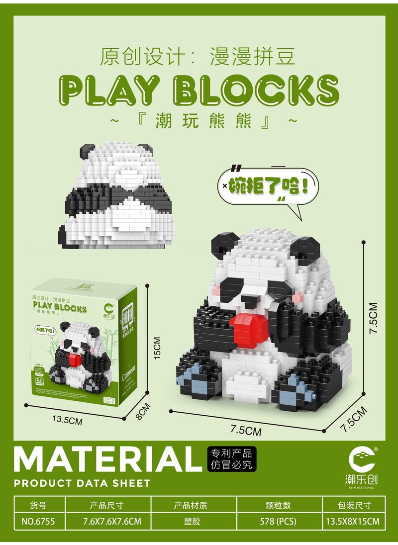 CLC Mini Bricks Panda Series 6712-6713 6755 panda-Declined