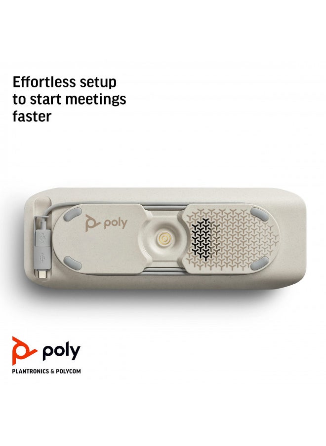 Poly - Sync 40 Smart Speakerphone (Plantronics) - Flexible Work Spaces - Connect to PC/Mac via Combined USB-A/USB-C Cable and Smartphones via Bluetooth - Works with Teams (Certified), Zoom & More