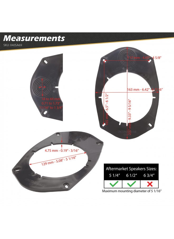 Scosche Compatible with Select Import and Domestic Vehicles Universal 6
