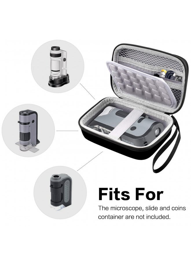 Microscope Case for Carson MicroFlip 100x-250x LED and UV Lighted Pocket Microscope(MP-250 or MP-250MU)- Black (Case Only)