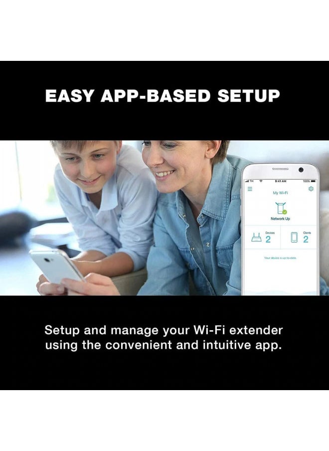 D-Link AX1800 Mesh Wi-Fi 6 Range Extender- Cover up to 2600 sq.ft- Dual Band, MU-MIMO, Mesh, WPA3, Booster, Repeater, Access Point, Extend Wi-Fi in Your Home, Gigabit Port, Easy App Setup, (DAP-X1870)
