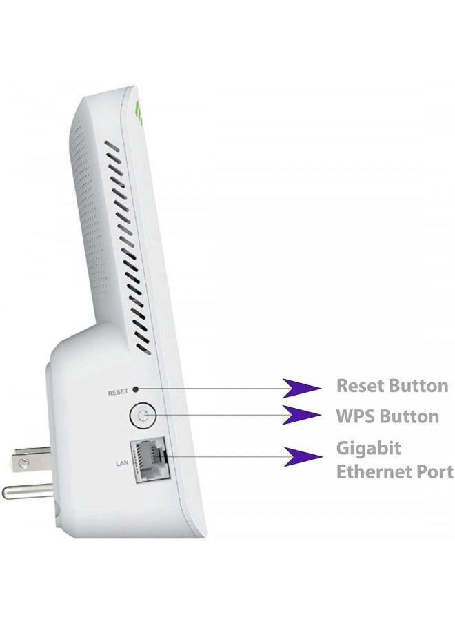 D-Link AX1800 Mesh Wi-Fi 6 Range Extender- Cover up to 2600 sq.ft- Dual Band, MU-MIMO, Mesh, WPA3, Booster, Repeater, Access Point, Extend Wi-Fi in Your Home, Gigabit Port, Easy App Setup, (DAP-X1870)