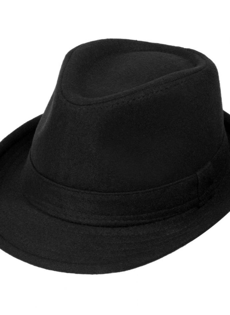 Simplicity Black Fedora Hat for Men Unisex Black Fedora Timelessly Classic Manhattan Black Fedora Hats for Women Fedora Hats for Men Fashion Black Hat