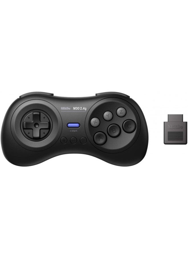 8Bitdo M30 2.4G Wireless Gamepad for the Original Sega Genesis and Sega Mega Drive - Sega Genesis,Black