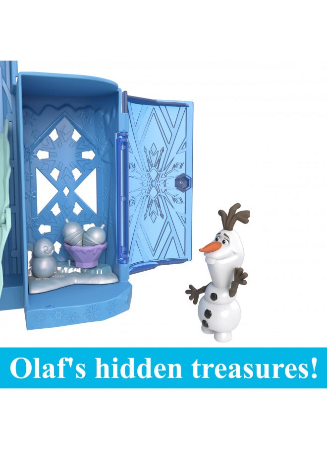 Mattel Disney Frozen Toys, Elsa Ice Palace Storytime Stackers, Castle Doll House Playset with Small Doll & 8 Accessories