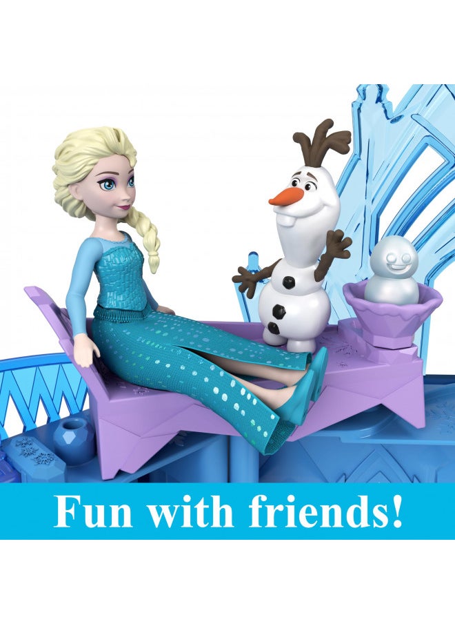 Mattel Disney Frozen Toys, Elsa Ice Palace Storytime Stackers, Castle Doll House Playset with Small Doll & 8 Accessories