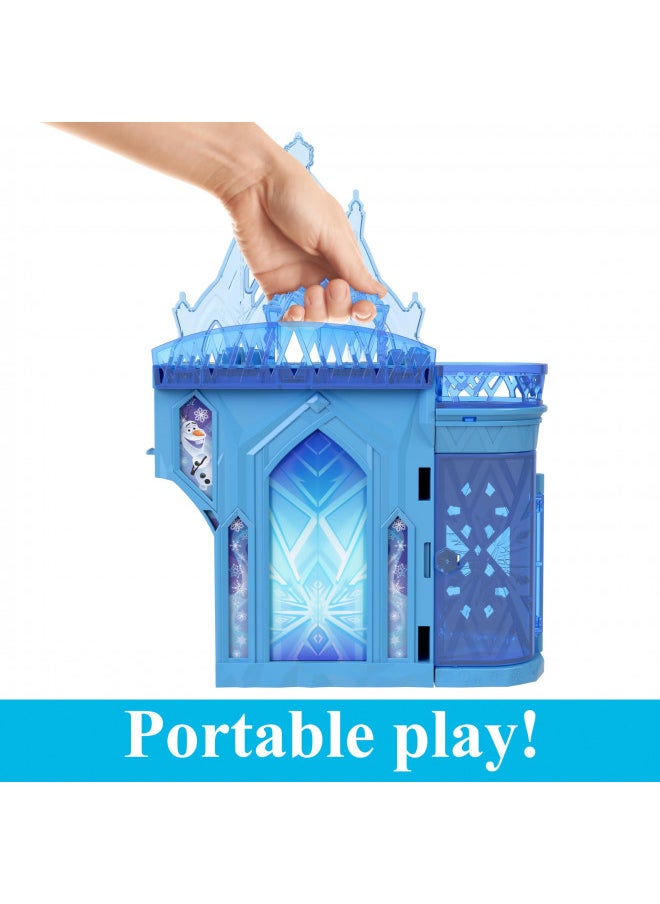 Mattel Disney Frozen Toys, Elsa Ice Palace Storytime Stackers, Castle Doll House Playset with Small Doll & 8 Accessories