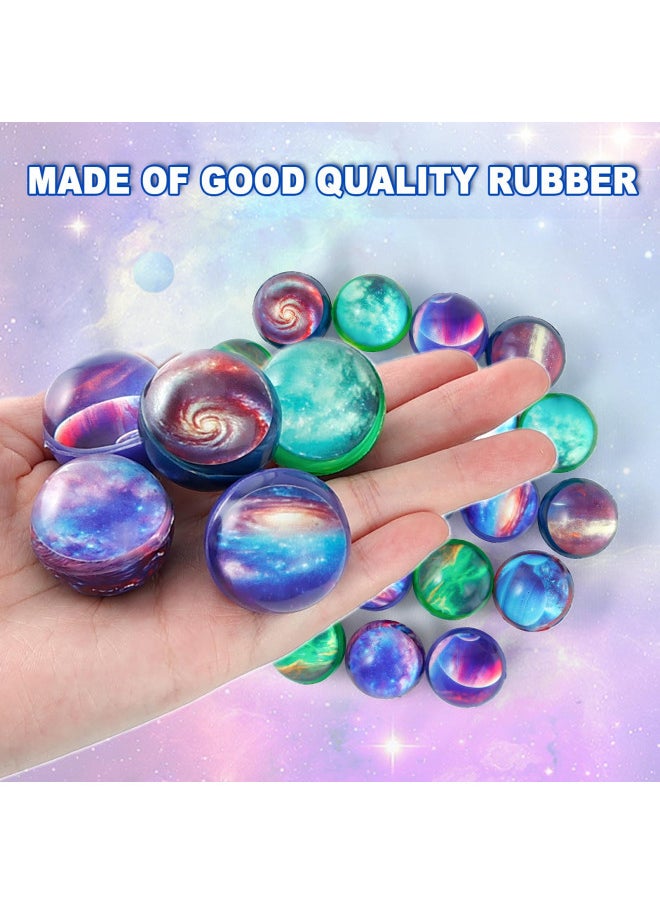 Pllieay 24PCS Galaxy Bouncy Balls, Space Bouncy Balls Bulk 32mm Space Theme Bouncy Balls for Kids Party Favors, Christmas Gift Bag Filling