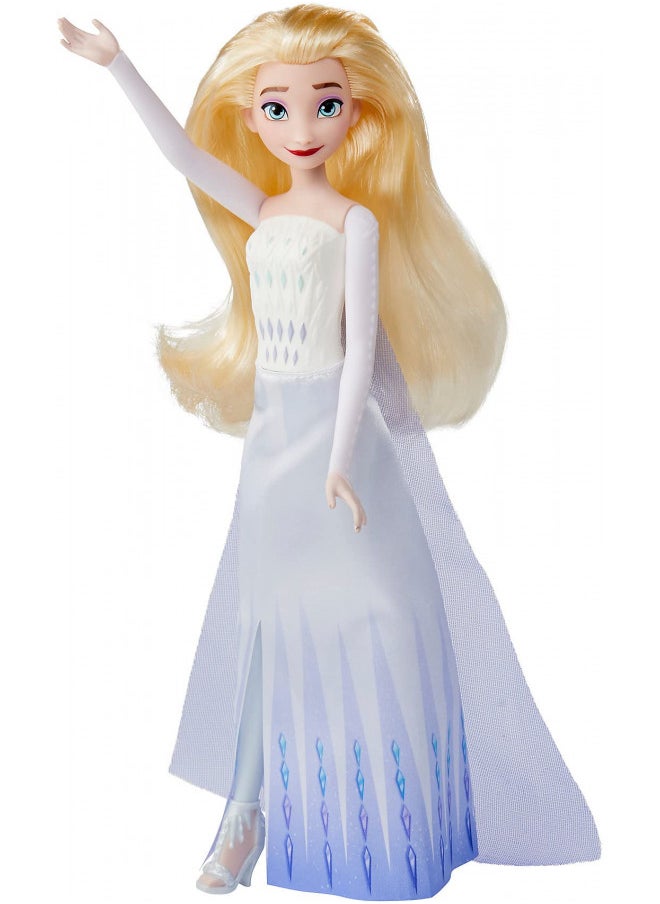 Disney Frozen 2 Queen Elsa Shimmer Fashion Doll, Removable Clothes and Accessories, Long Blonde Hair, Toy for Kids 3 Years Old and Up