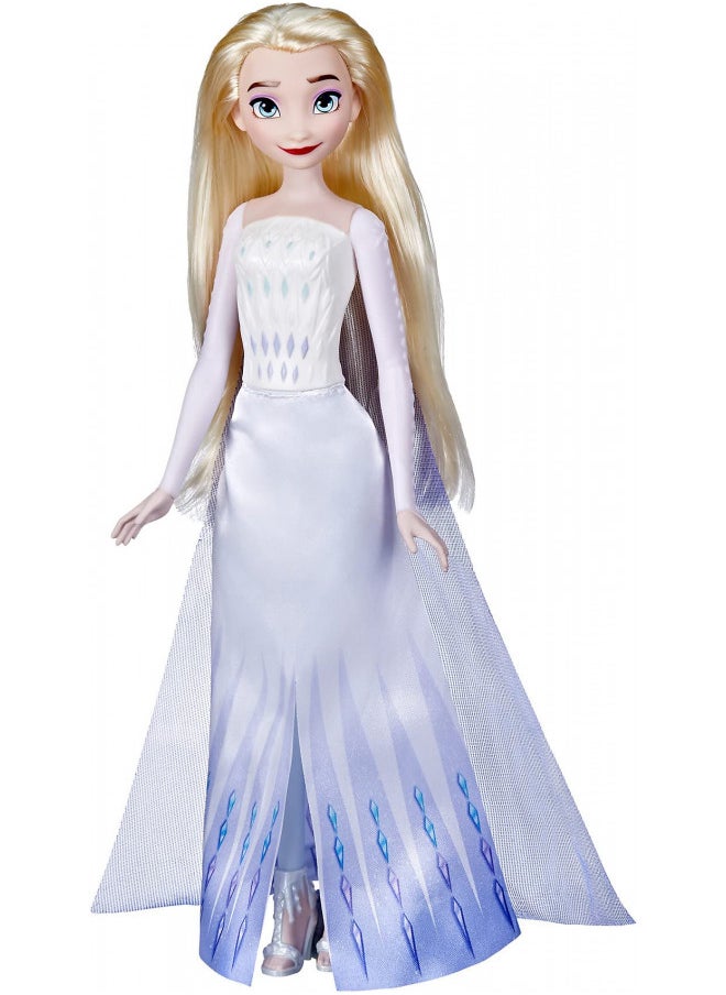 Disney Frozen 2 Queen Elsa Shimmer Fashion Doll, Removable Clothes and Accessories, Long Blonde Hair, Toy for Kids 3 Years Old and Up