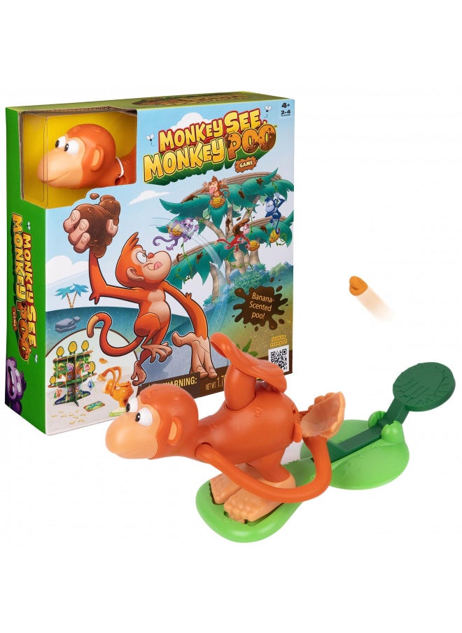 Monkey See Monkey Poo Game for Kids with Banana-Scented Fake Poop, Fun Games | Sensory Toys | Family Games | Funny Gifts, for Preschoolers Ages 4+