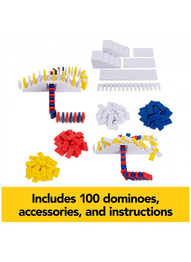 H5 Domino Creations 100-Piece Set Kids Games for Game Night Building Toys for Outdoor Games Lily Hevesh Dominoes Set for Adults & Kids Ages 5+