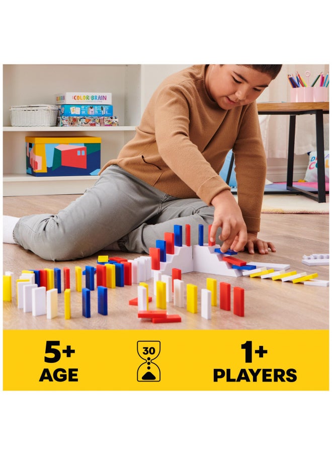 H5 Domino Creations 100-Piece Set Kids Games for Game Night Building Toys for Outdoor Games Lily Hevesh Dominoes Set for Adults & Kids Ages 5+