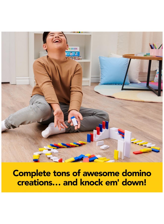 H5 Domino Creations 100-Piece Set Kids Games for Game Night Building Toys for Outdoor Games Lily Hevesh Dominoes Set for Adults & Kids Ages 5+