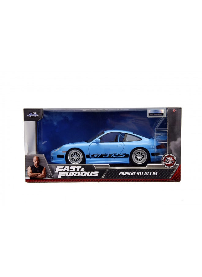 Jada Toys Fast & Furious Brian's Porsche 911 GT3 RS 1:24 Die-cast Car, Toys for Kids and Adults