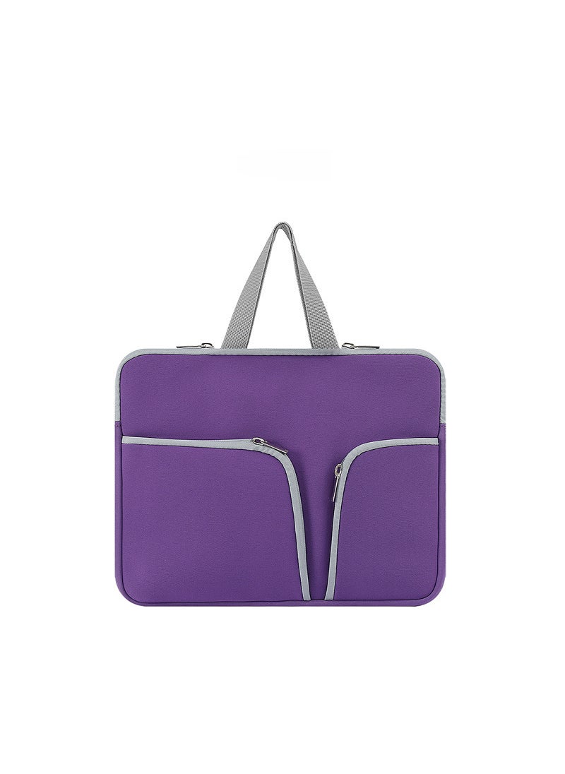 13-14 Inch Neoprene Laptop Sleeve Zippered Purple