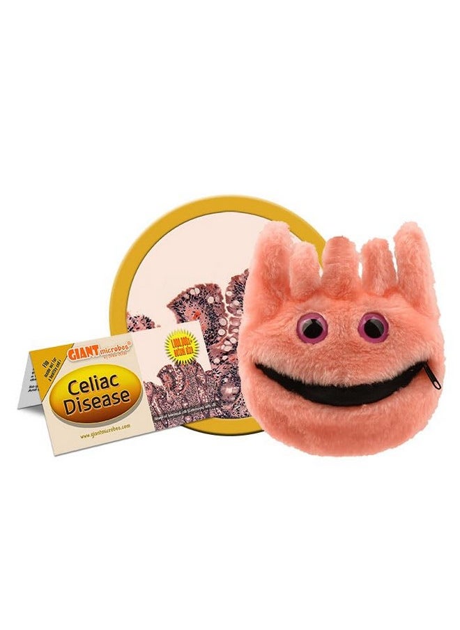 Giantmicrobes Celiac Disease Plush - Learn About Chronic Illness And Gluten, Get Well Gift For Intestinal Illness, Fun Gift For Friends, Family, Gastroenterologists, Students And Gluten Free Foodies