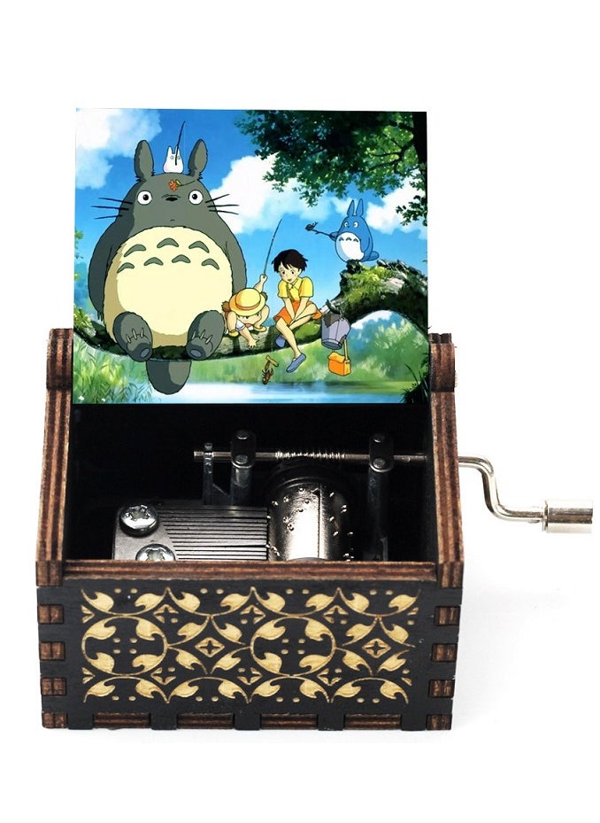 Wooden Hand-Crank Totoro Music Box Big totoro 1