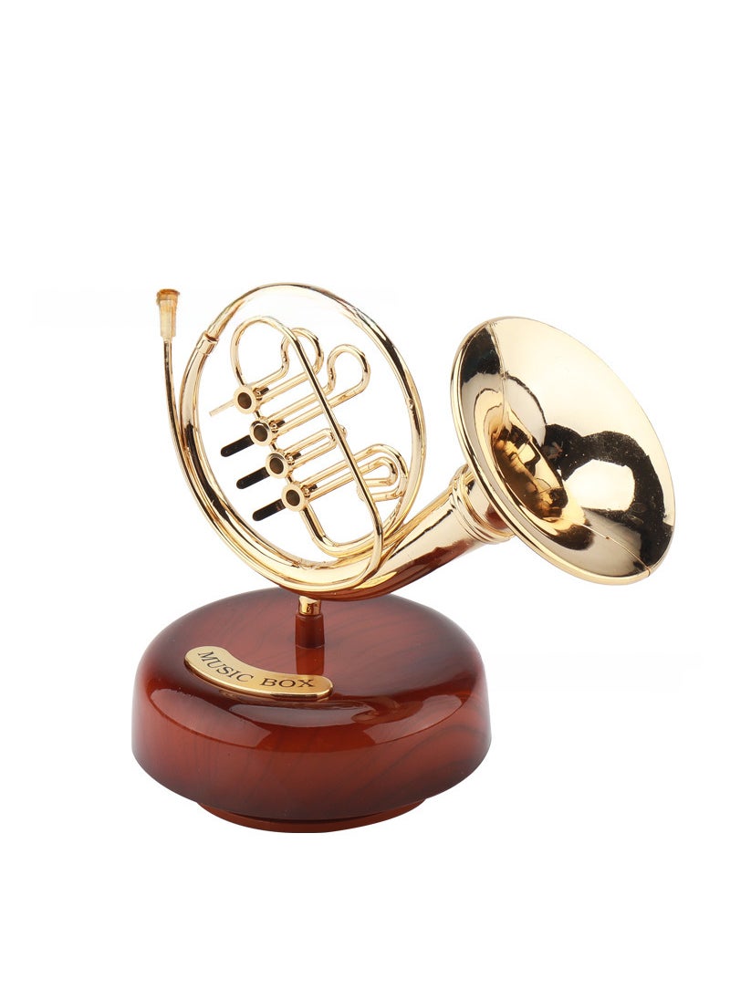 Classic Saxophone Music Box Decor Round number eight-tone turn