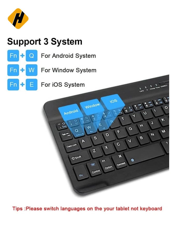 3-System Switch Multi-Language Universal Type Laptop BT Keyboard Mouse Suit