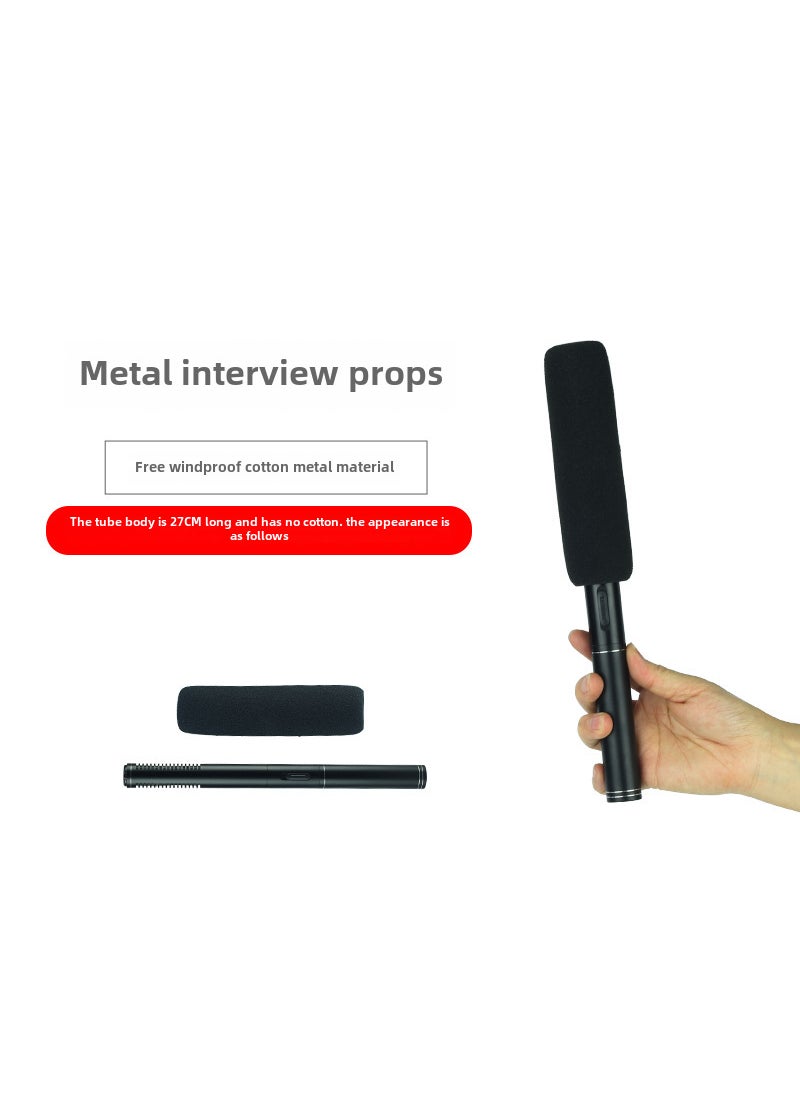 1 x 5 pcs Kids Simulation Training Microphone Toy Metal short interview tube