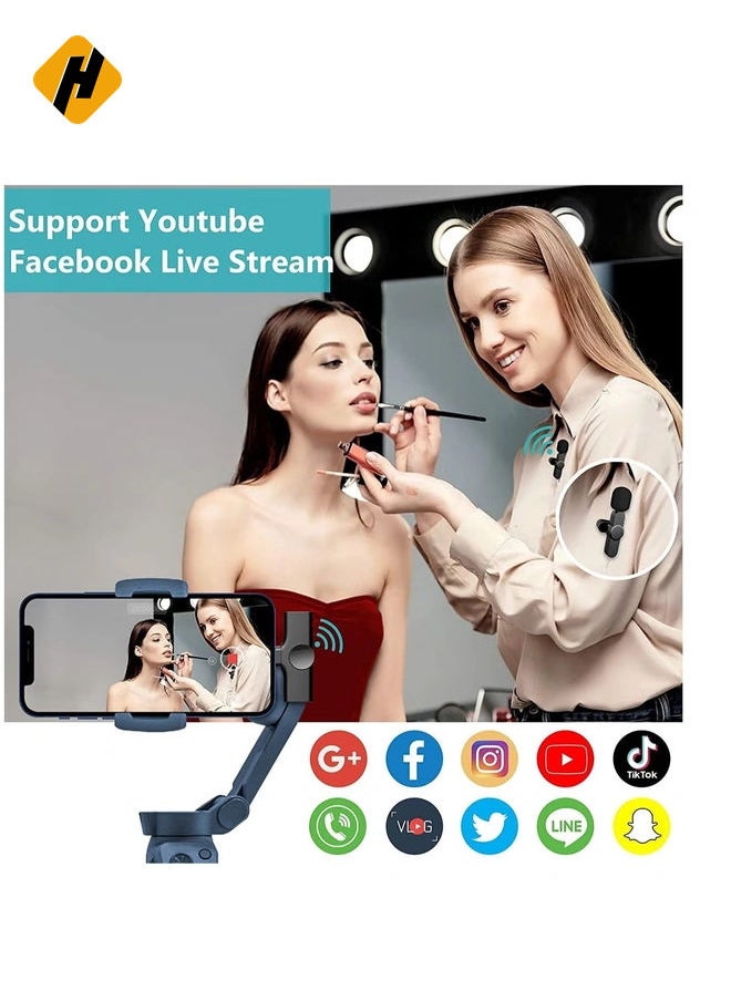 Wireless Lavalier Microphone Compatible for iPhone Mic for Recording TikTok YouTube Live Stream