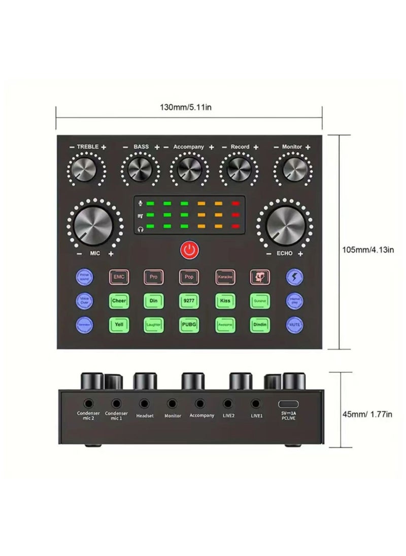 V8S Live Sound Card with BM800 Boom Set Standard (without headphones)