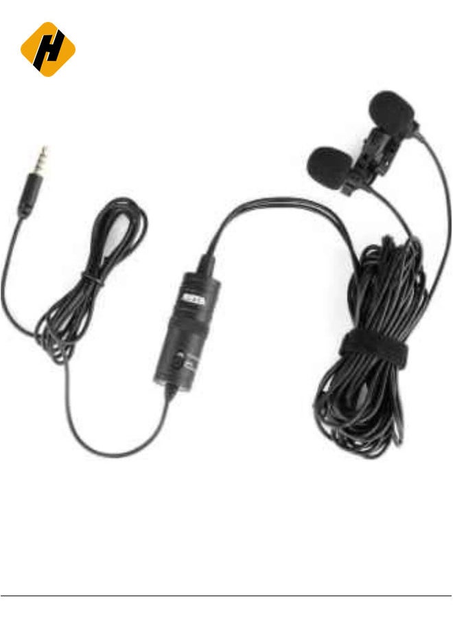 M1DM Dual Lavalier Microphone Black