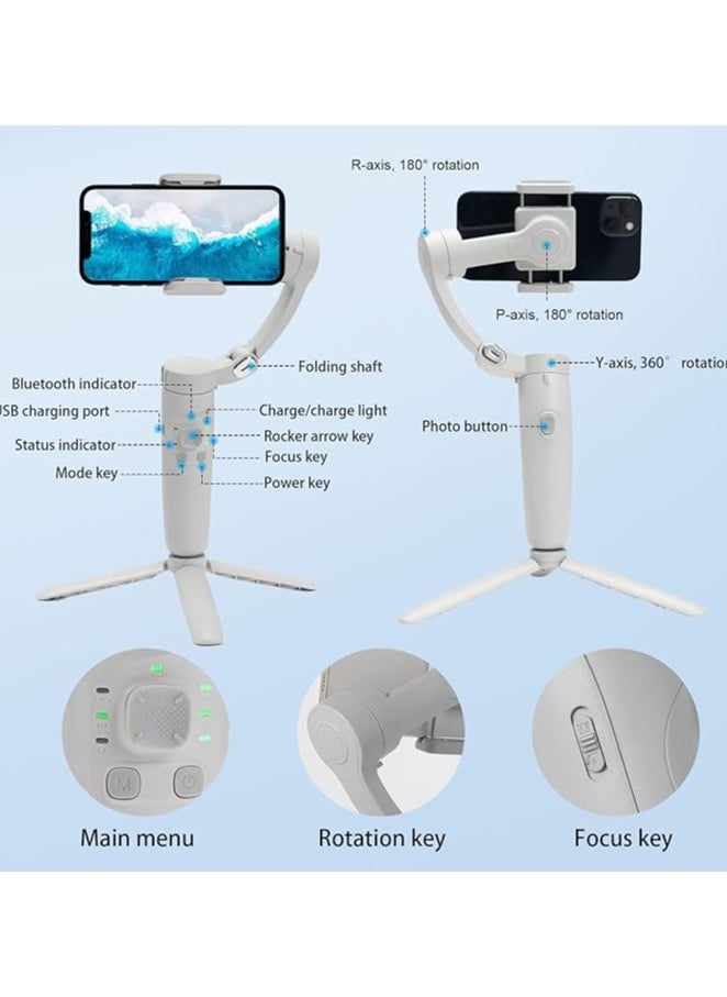 M1 Handheld Gimbal Stabilizer Camera Photo 3 - Axis Foldable Mini Selfie Sticks Tripod Video Shooting