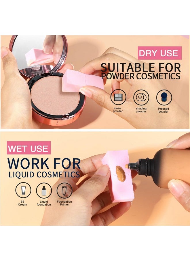 S Makeup Sponge Blender For Face Curve Blending, Teenitor Latex Free, Small Wedge Shaped Smooth Apply Beauty Sponge Applicator For Liquid Cream Foundation Loose Setting Powder