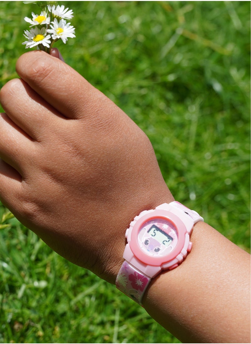 Disney Lilo & Stitch Pink Printed Digital Watch - LAS4141ARG