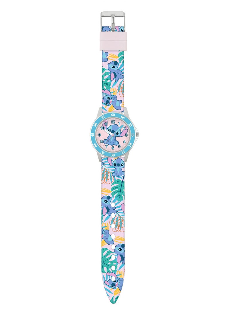 Disney Lilo and Stitch Blue Printed Time Teacher Strap Watch - LAS9011ARG