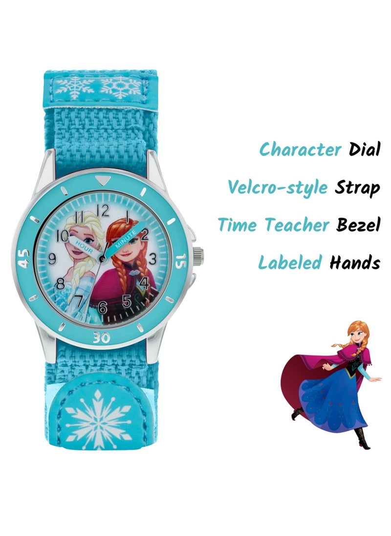 Disney Frozen Blue Fabric Strap Girls Watch - FZN5014