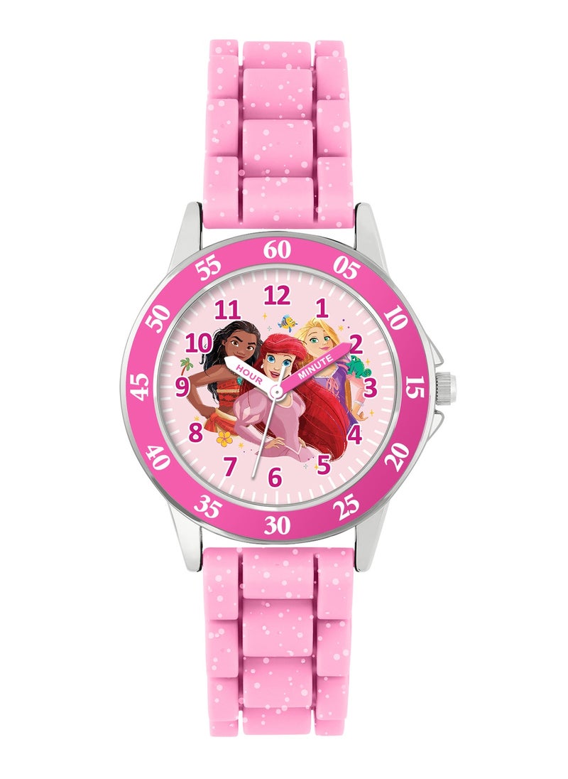 Disney Princess Pink Time Teacher Analogue Watch - PN4660