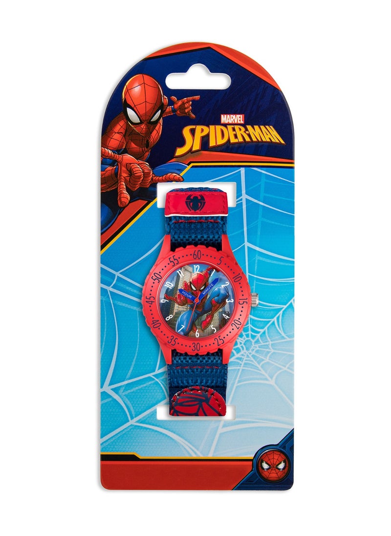 Disney Marvel Spiderman Blue Canvas Strap Boys Watch - SPD3495ARG