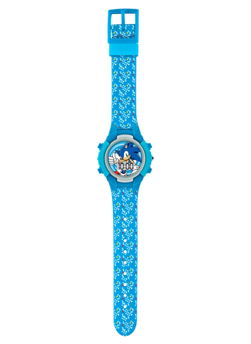 Sega Sonic the Hedgehog Blue Flashing LCD Boys Watch - SNC4036