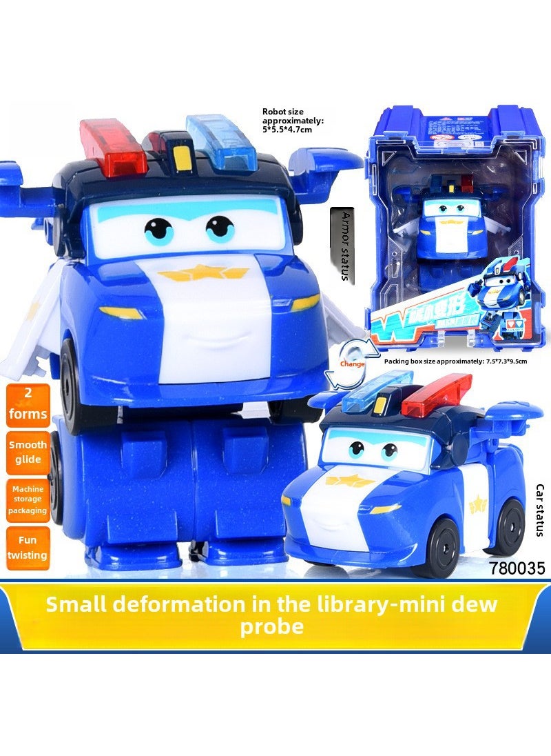 Mini Audi Double Diamond Transform Robot Toy for Kids 780035 Hangar Small Deformation-Detective Dew