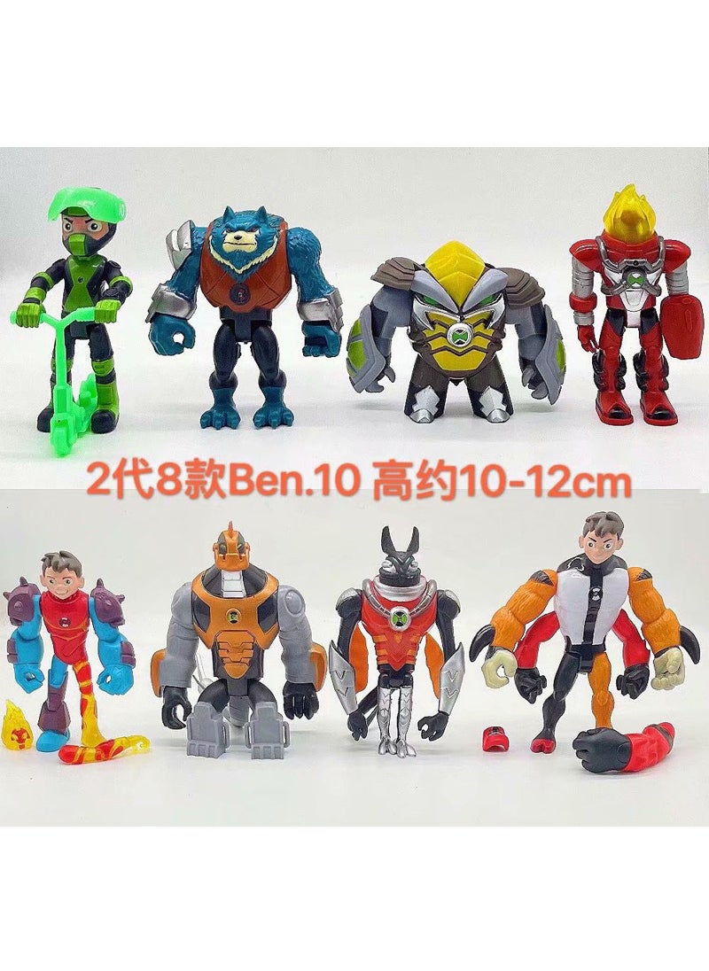 1 x 5 pcs Ben 10 Action Figures 8 Styles Guardian Heroes Model Toys 8 types of ben.10 (can emit light)