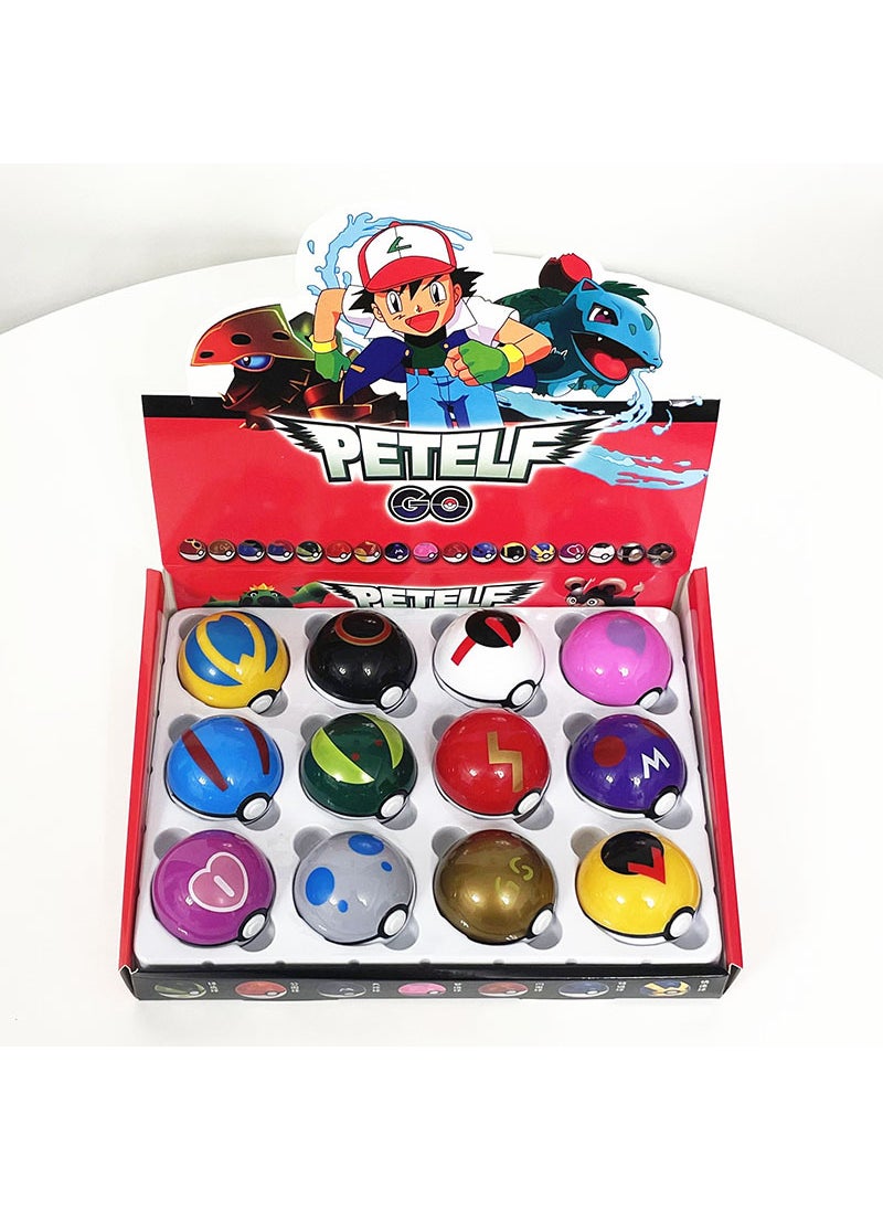 1 x 5 pcs Miniature Pokemon Ball Toy Collectibles 12 into the ball diameter of about 5cm [containing color doll]]