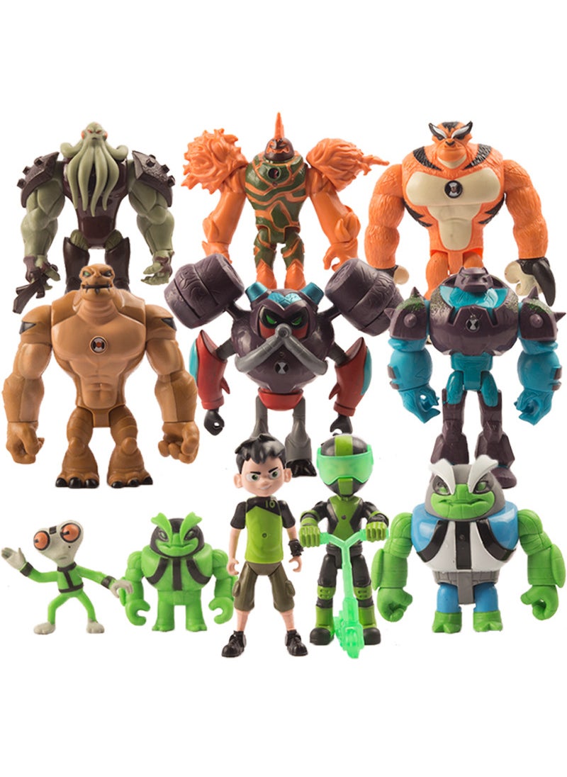 1 x 5 pcs Ben 10 Action Figures 8 Styles Guardian Heroes Model Toys 11 types of ben10 (can emit light)