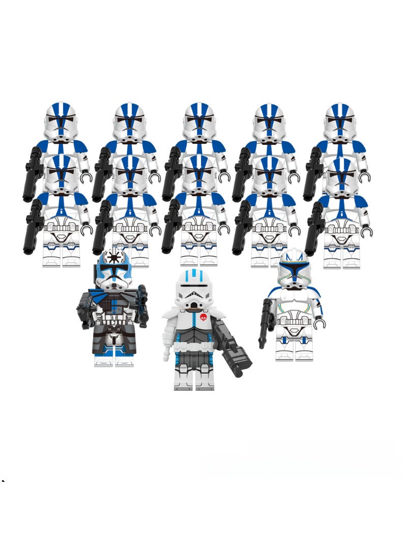 1 x 5 pcs Space Series Toy Robot Building Bricks Set 13 Pack Star Wars Suit