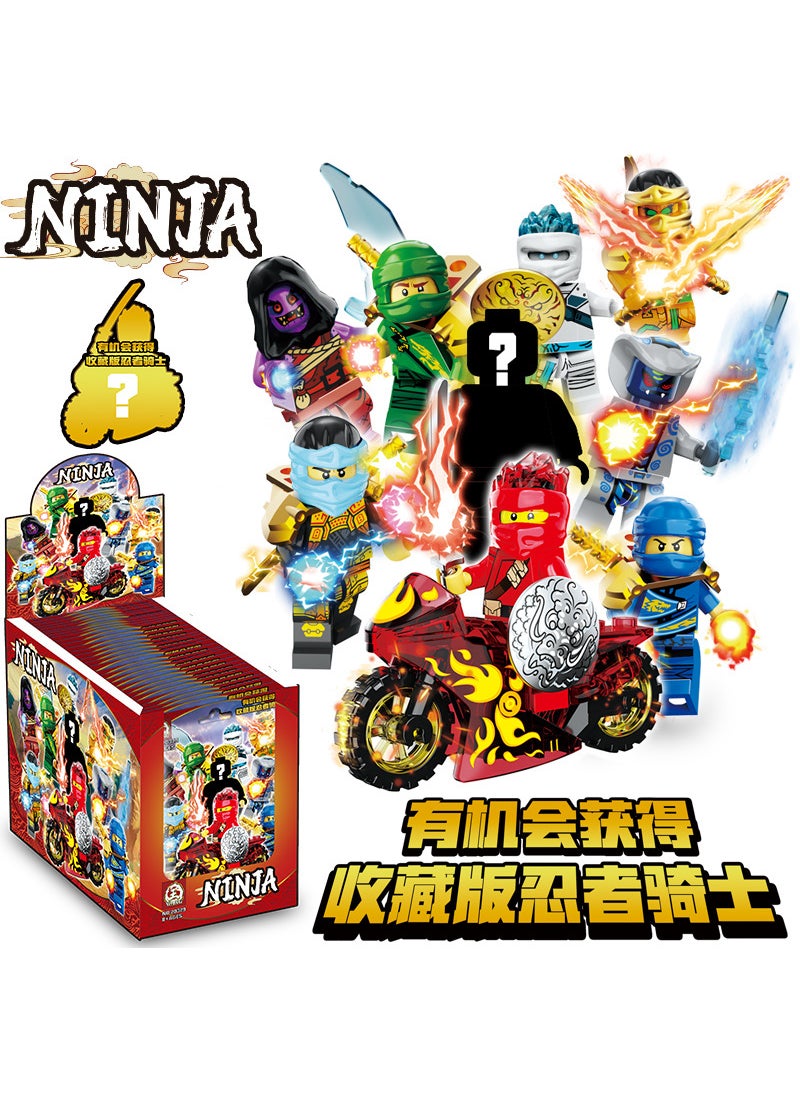 1 x 5 pcs Gold Ultraman Blind Bags - Seraph Godzilla Building Blocks 20329 phantom ninja blind bag random 1 bag