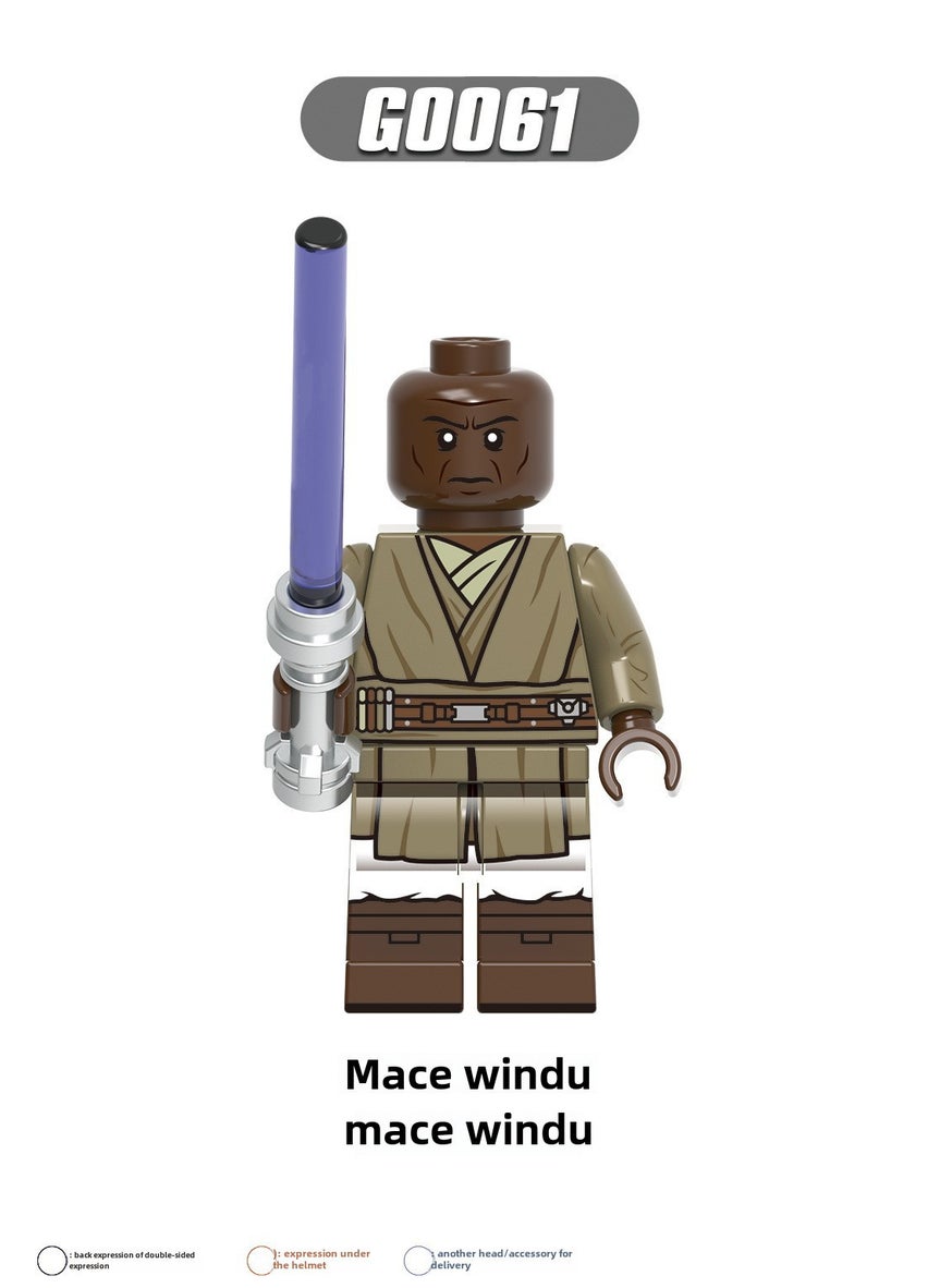 1 x 5 pcs Star Wars Building Blocks Set Anakin Obi-Wan G0061 For Foreign Trade Purposes Only, May Not Conform to Domestic Product Standards, Prohibited from Domestic Sale