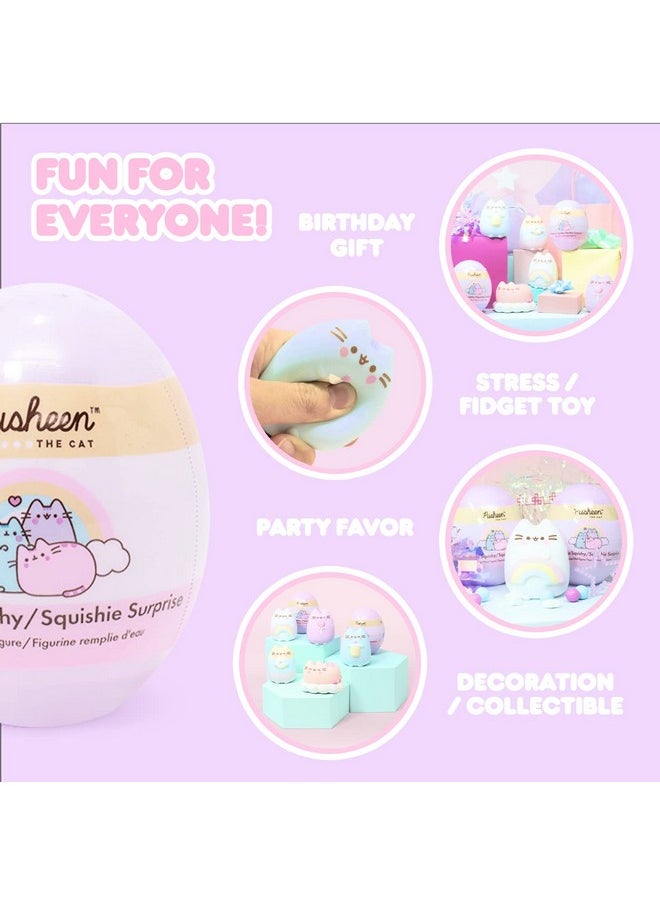 Pusheen The Cat [Surprise Blind Capsule] [Series 2] Cute Water Filled Squishy Toy [Birthday Gift Bags, Party Favors, Gift Basket Filler, Stress Relief Toys] - (5 Pc. Set) (One Of Each Style)