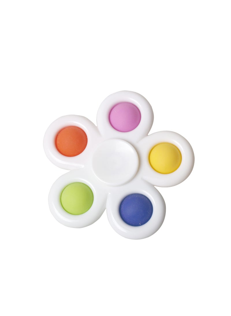 1 x 5 pcs UV Print Fidget Pop Spinner Stress Relief Toy White